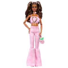 Barbie Fashionista Boneca Barbie Fashionista Deluxe Style Boneca com Vestido Rosa com Estrelas