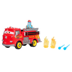 Disney And Pixar Cars Radiator Springs Race & Rescue Fire Fighting Red & Guido & Accessories