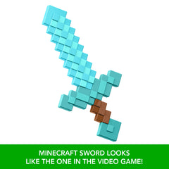 Minecraft Diamond Sword Battle Toy, Kid-Sized For Role-Play & Costumes, Inspired By The Video Game