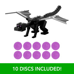 Minecraft DragonS Breath Attack Ender Dragon Action Figure With 10 Discs, 20-Inch Wingspan