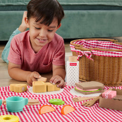 Fisher-Price Brinquedo para Bebês Cesta de Piquenique de Madeira