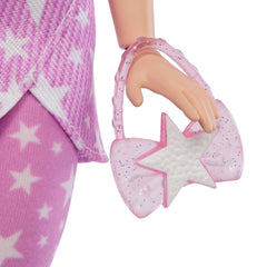 Barbie Fashionista Boneca Barbie Fashionista Deluxe Style Boneca com Vestido Rosa com Cabelo Solto