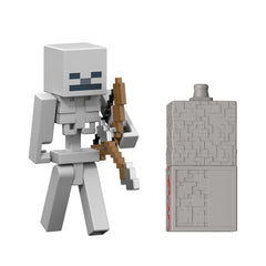 Minecraft Skeleton Action Figure & Accessory Set, 3.25-Inch Scale Collectible Toy & Building Piece