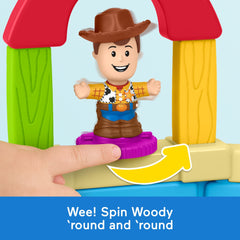 Fisher-Price Little People Disney & Pixar Toy Story Andy's Room Toddler Playset, Woody & RC Vehicle
