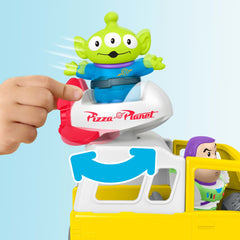 Little People Toy Story Brinquedo para Bebês FP Little People Veículo Buzz Lightyear Pizza Planeta