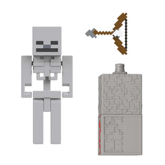 Minecraft Skeleton Action Figure & Accessory Set, 3.25-Inch Scale Collectible Toy & Building Piece