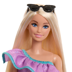 Barbie Fashion Doll With Clothes And Accessories including Party Dresses & Purses (3 Outfits)