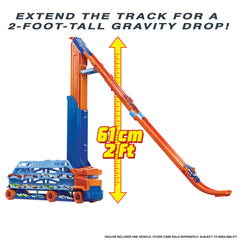 Hot Wheels City Speed Drop Transport Hauler, includes 1 Car