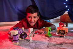 Minecraft Legends Creeper vs Piglin Bruiser Figures