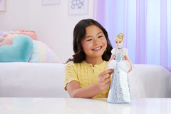 Disney Princess Enchanted Stories Cinderella Fashion Doll With Sparkling Dress & Accessories, Posable