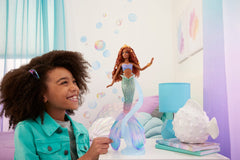 Disney The Little Mermaid Deluxe Mermaid Ariel Doll With Hair Beads And Stand