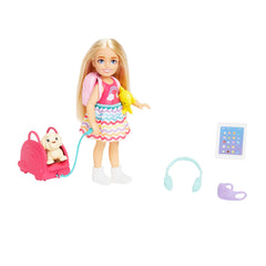 Barbie Toys, Chelsea Doll And Accessories, Travel Set With Puppy