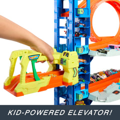 Hot Wheels City Ultimate Garage Playset From “Let's Race” With 2 Toy Cars & Storage For 50+ Cars