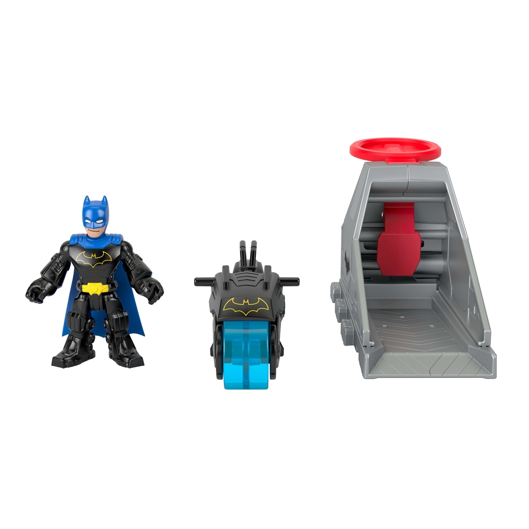 Imaginext DC Super Friends Launcher Set With 3-Inch Batman Action Figure, Toy Vehicle & Housing Unit
