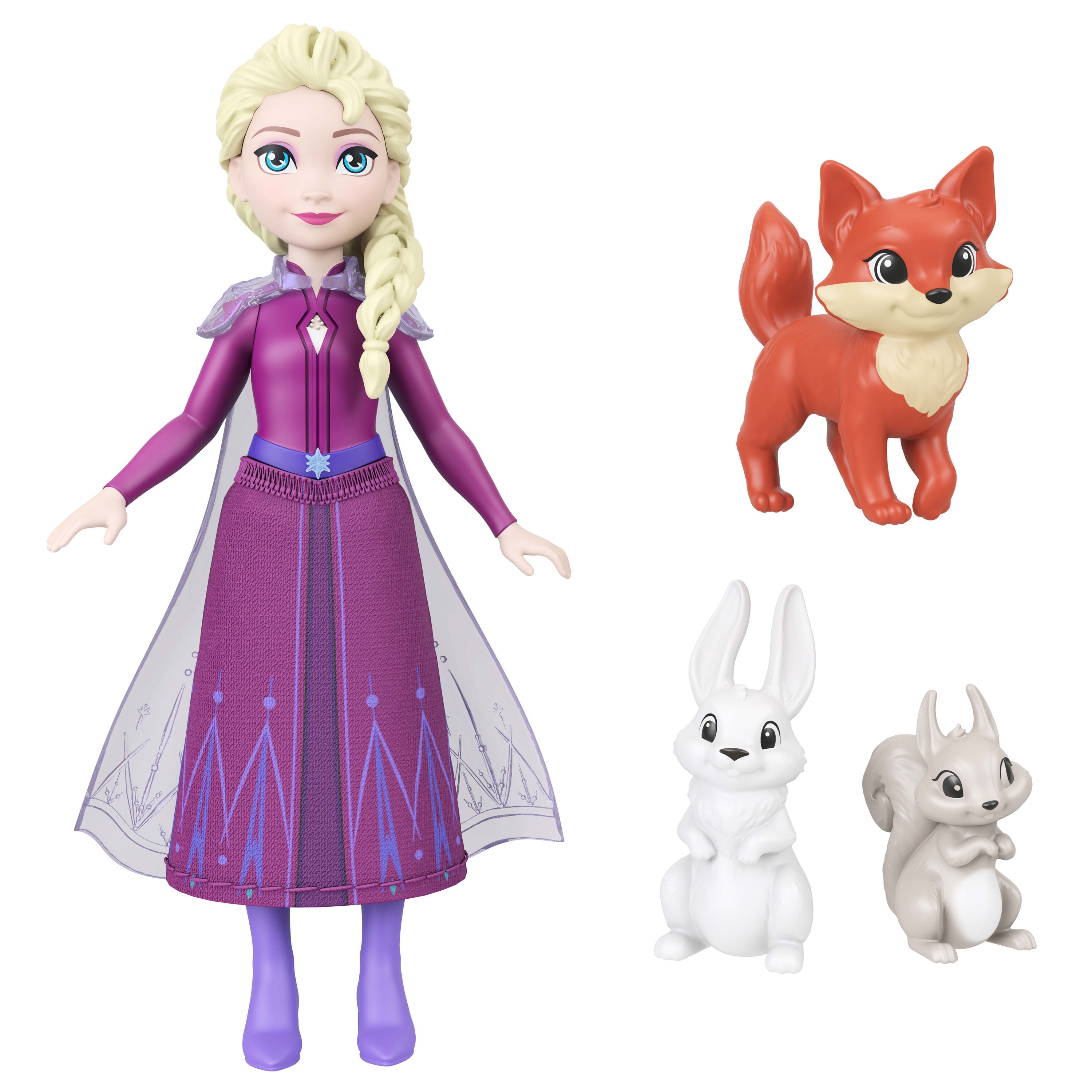 Disney Frozen Winter Animal Fun Playset With Elsa Small Doll, 3 Animal Friends & 8 Accessories