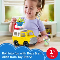 Fisher-Price Little People Disney & Pixar Toy Story Pizza Planet Truck & Buzz Lightyear Toy