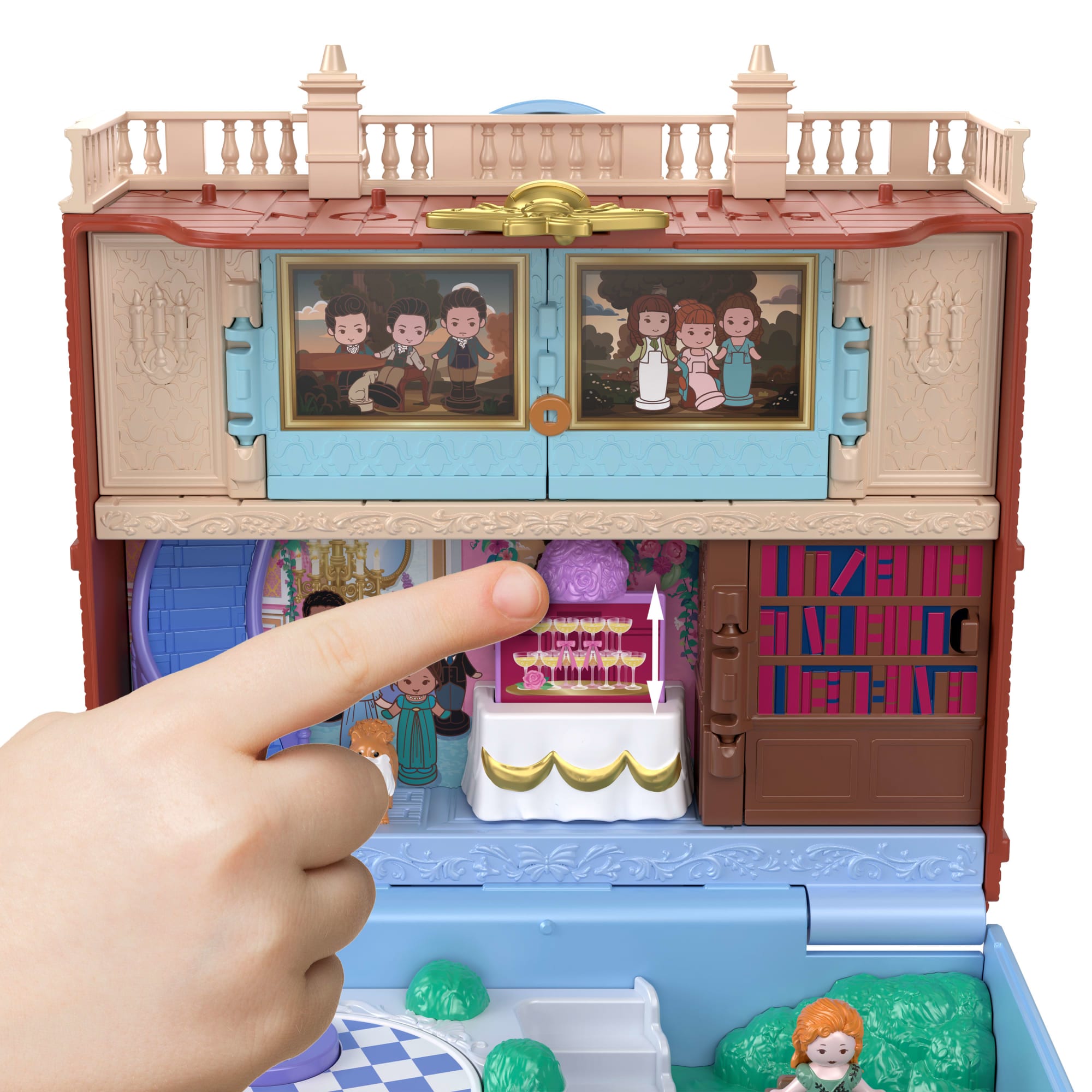 Polly Pocket Micro Dolls And Playset, Collector Bridgerton Compact With 7 Accessories, Iconic Locations