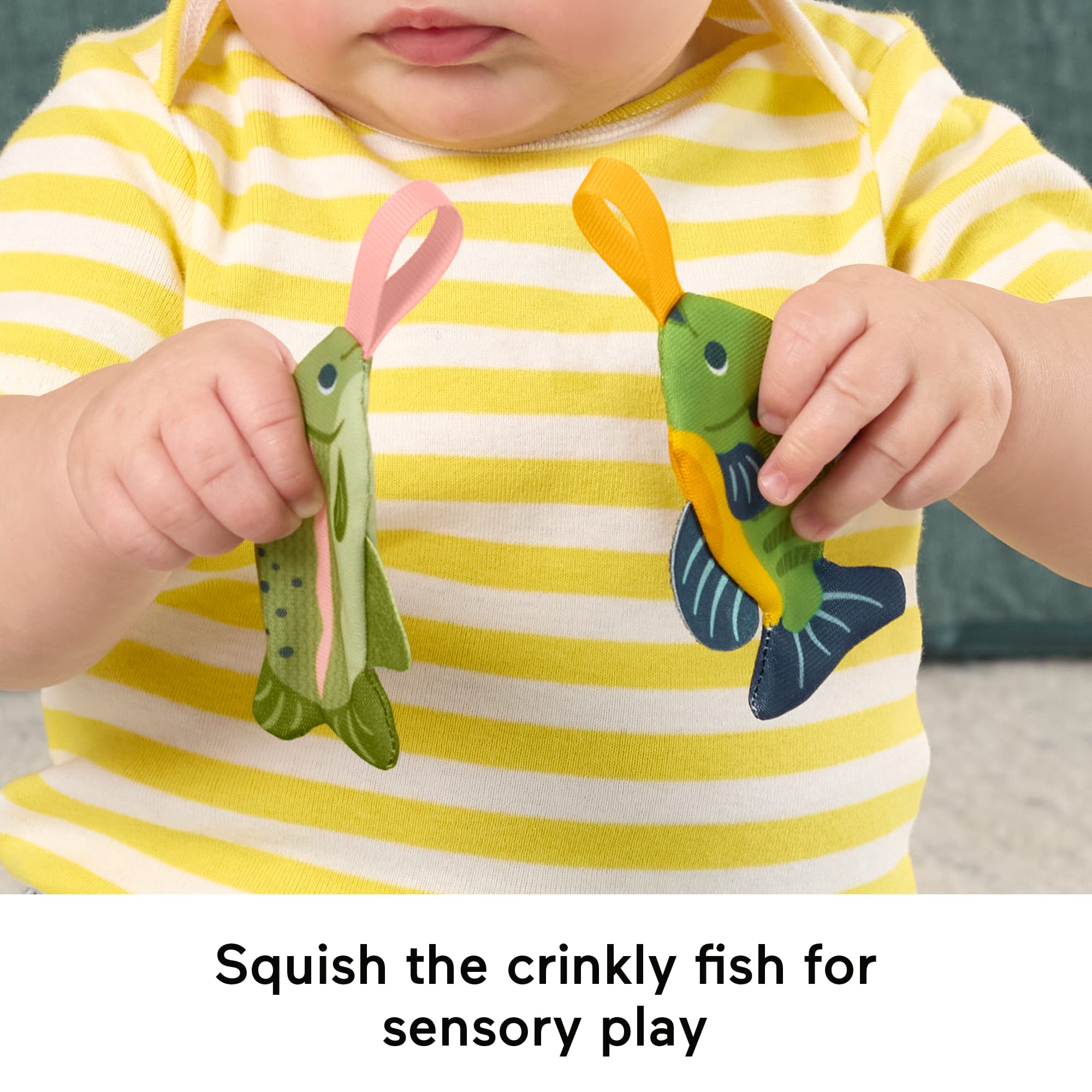 Fisher-Price Mini Me Moments Reel Fun Fishing Gift Set, 4 Baby Toys For Newborn Sensory Play