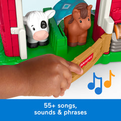 Fisher-Price Little People Caring Fun Animal Farm Playset Toddler Learning Toy, Multilanguage Version