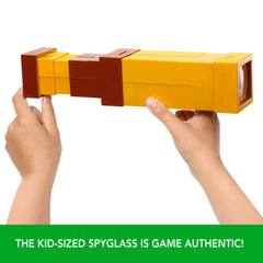 Minecraft Pixel Spyglass Toy With Pixelating View Lens, Kid-Size Accessory For Role-Play & Costumes