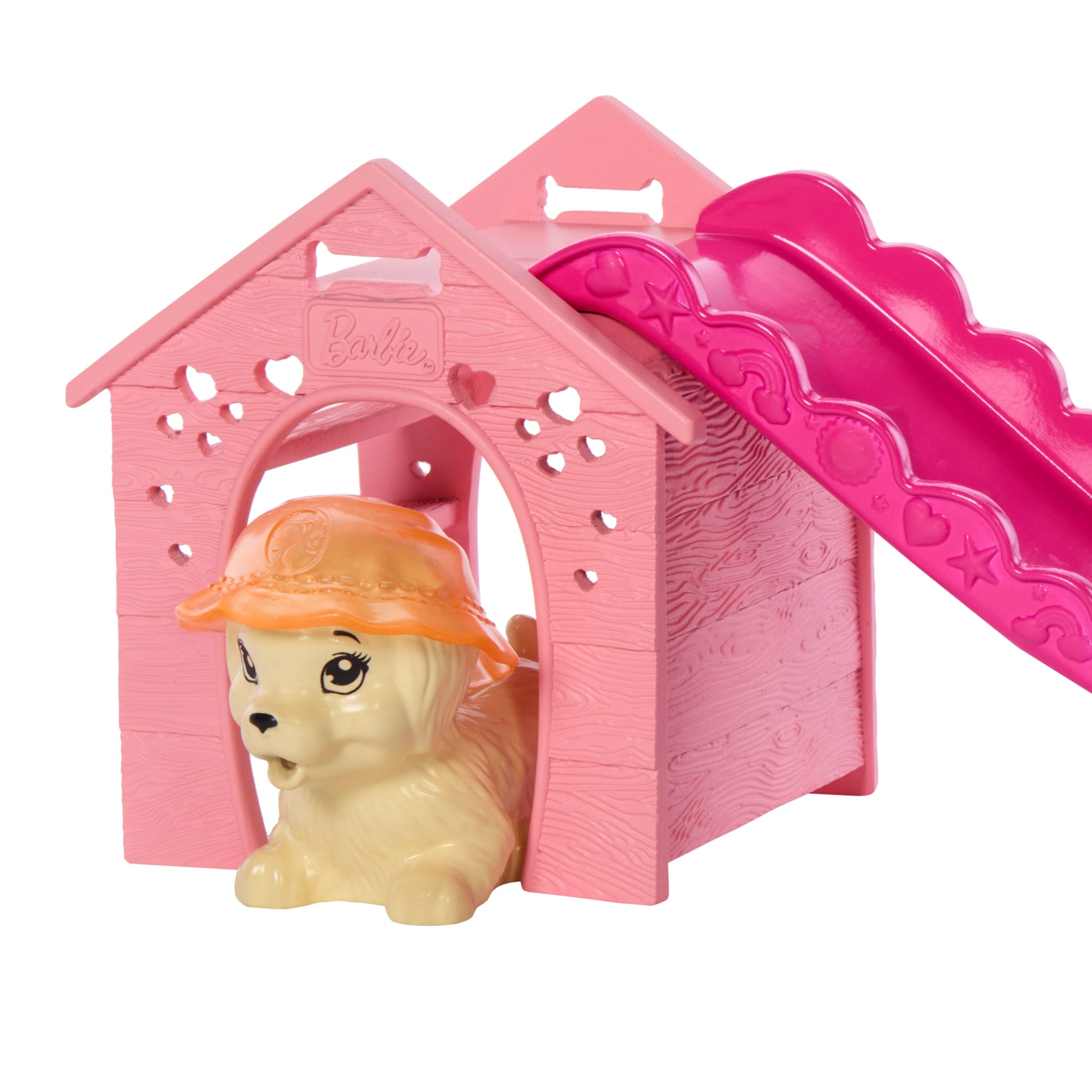 Barbie Puppy Pool Party Playset With Doll, Pool, Doghouse & Slide, 2 Pet Figures & 6 Accessories