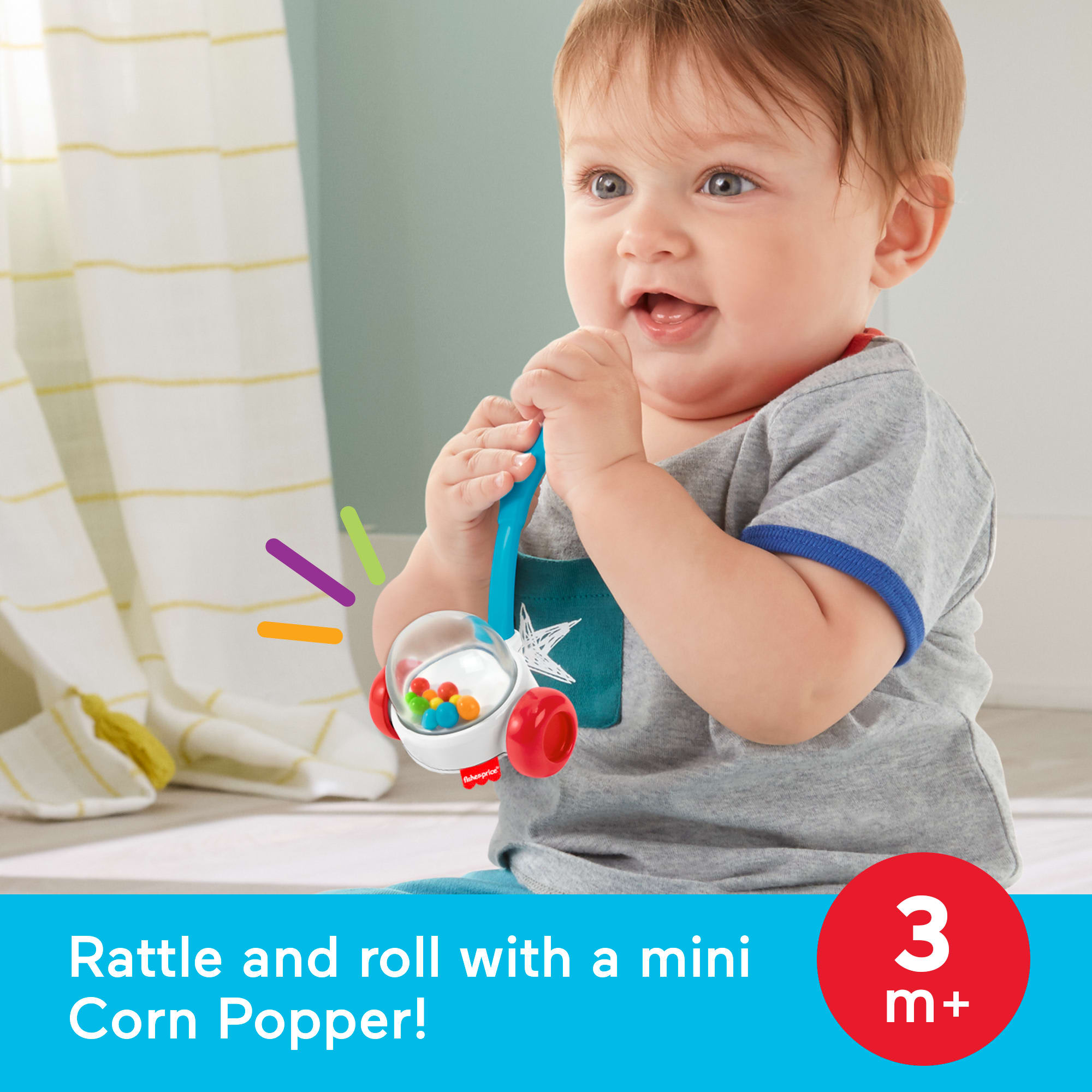 Fisher-Price Newborn Classic 2-Pack, Baby Rattle & Sensory Activity Toys For Developmental Play