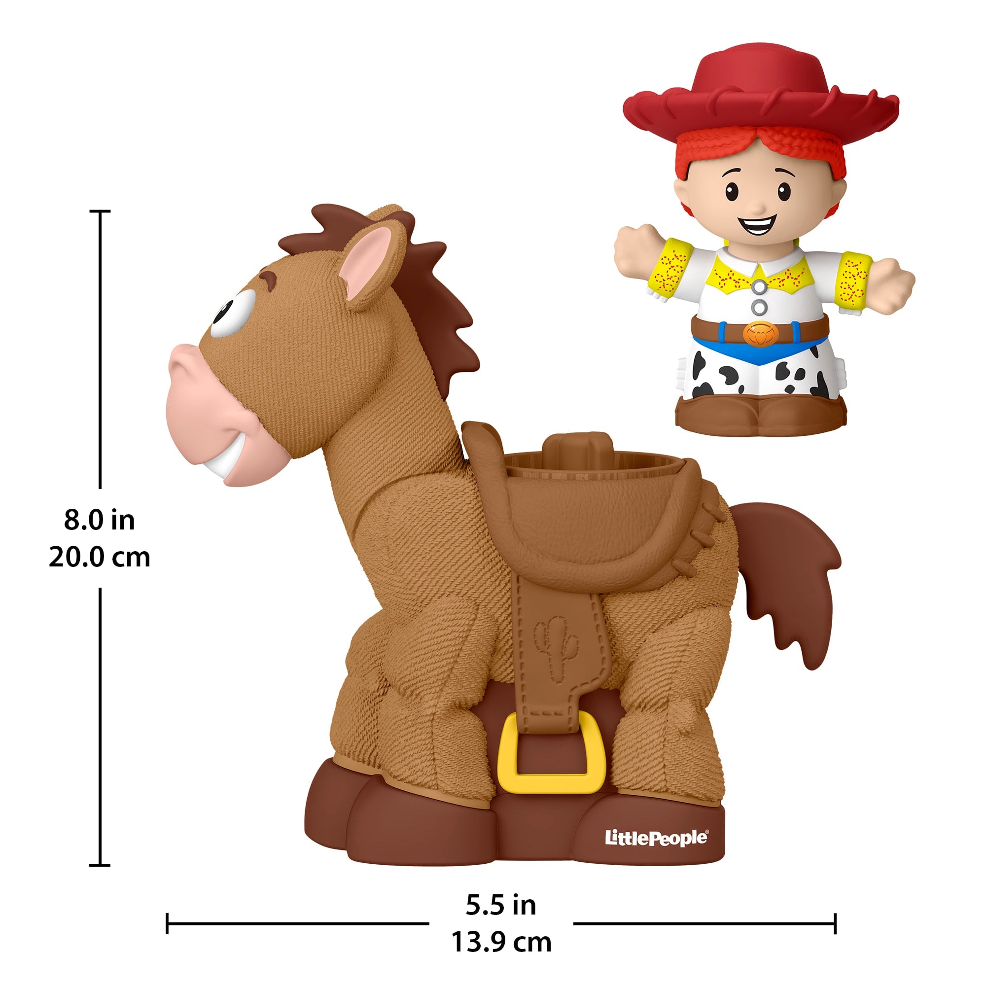 Fisher-Price Little People Disney Pixar Toy Story Bobbin’ Bullseye & Jessie, Toddler Figure Set