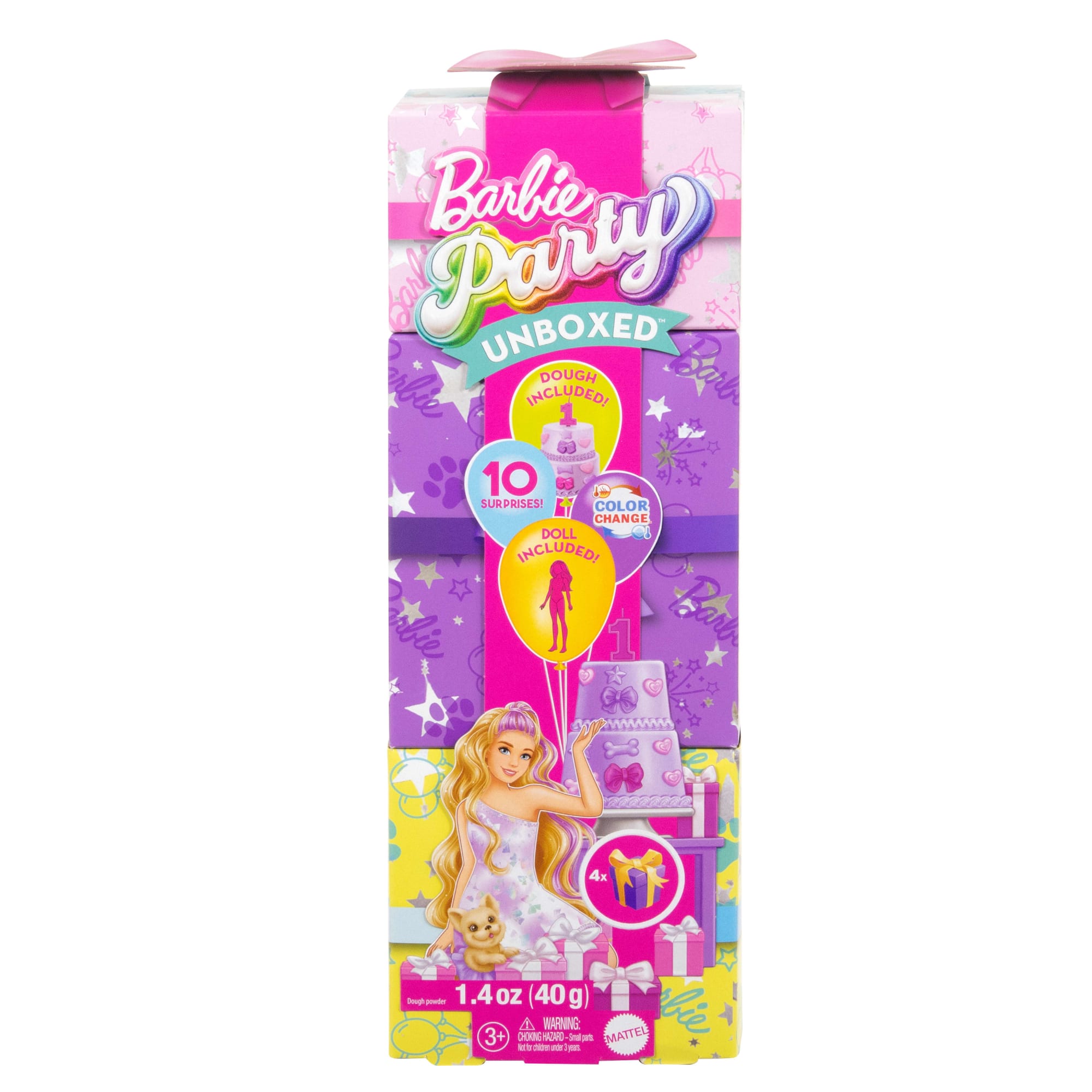Barbie Party Unboxed Muñeca Fiesta de Mascotas Vestido Azul