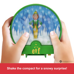 Polly Pocket Micro Buddy & Santa Dolls And Playset, Collaboration Elf Compact With 5 Accessories, Holiday Theme