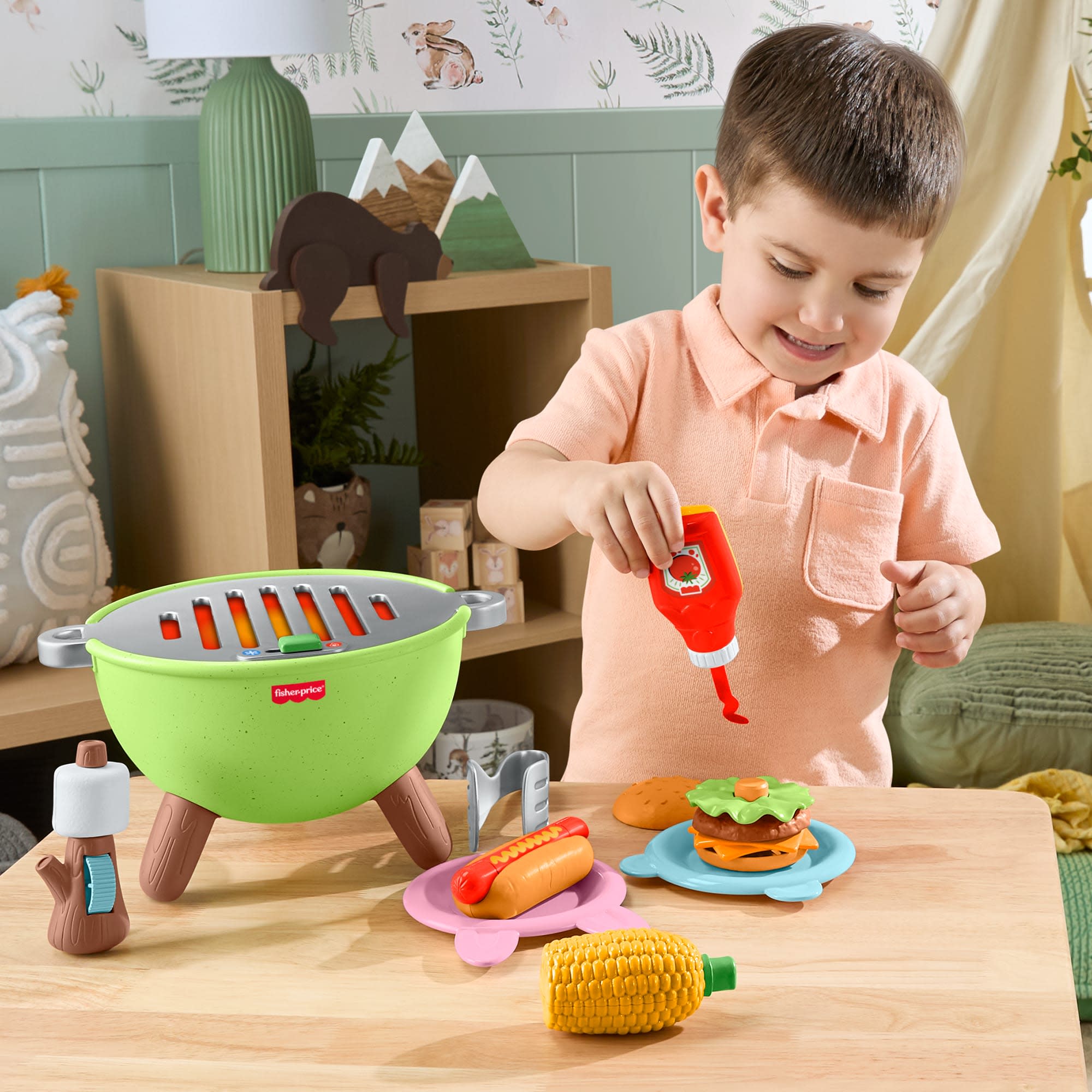 Fisher-Price Juguete para Bebés Amigos del Bosque Mi Primera Parrillada