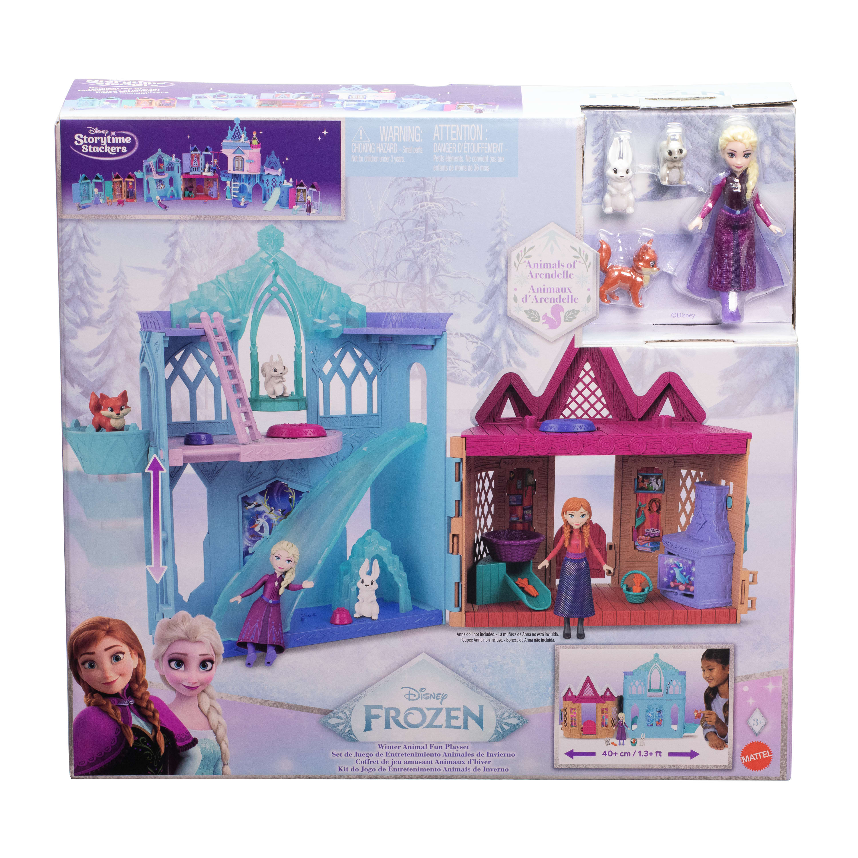 Disney Frozen Winter Animal Fun Playset With Elsa Small Doll, 3 Animal Friends & 8 Accessories