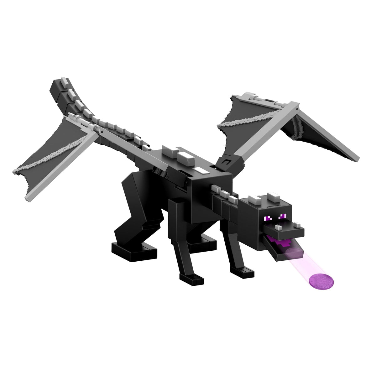 Minecraft DragonS Breath Attack Ender Dragon Action Figure With 10 Discs, 20-Inch Wingspan