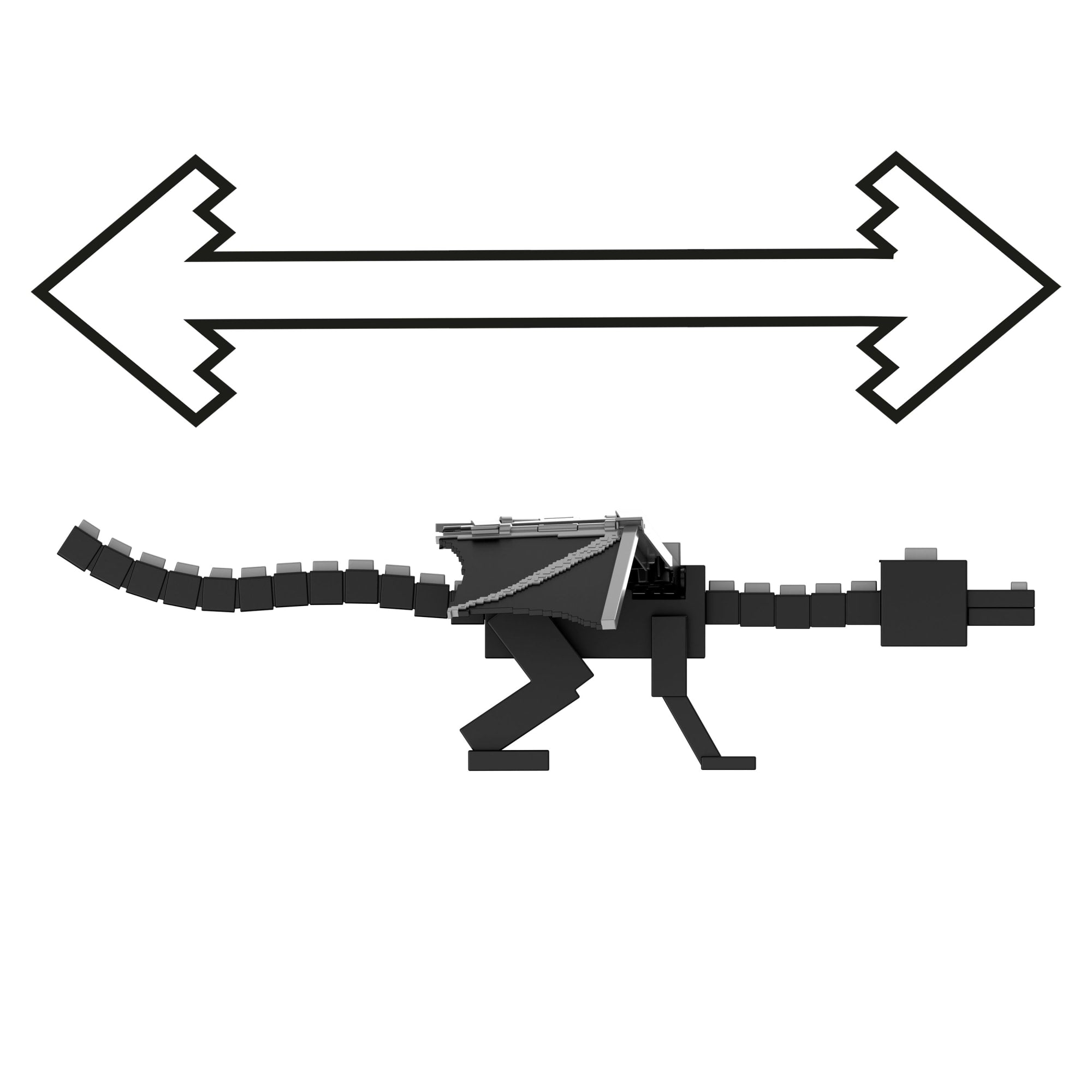 Minecraft DragonS Breath Attack Ender Dragon Action Figure With 10 Discs, 20-Inch Wingspan