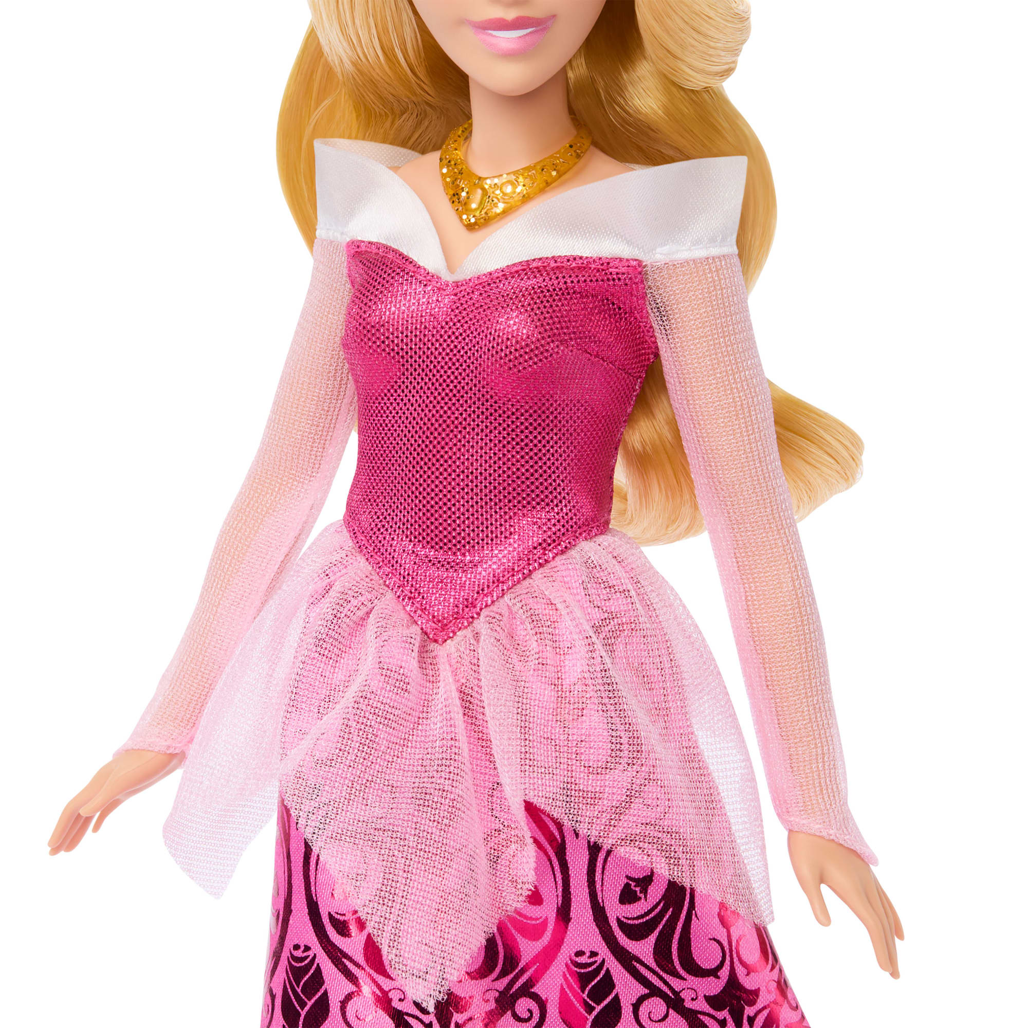 Disney Princess Enchanted Stories Aurora Fashion Doll With Sparkling Dress & Accessories, Posable