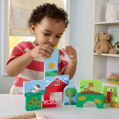 Casse-Tête en Bois à Thématique de Ferme Fisher-Price Pour Tout-Petits et enfants, 14 Pièces en Bois