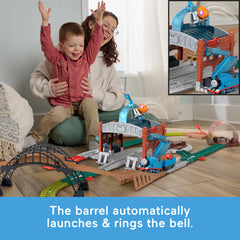 Thomas & Friends Load & Launch Barrel Delivery Set By Fisher-Price & Classic Motorized Toy Train