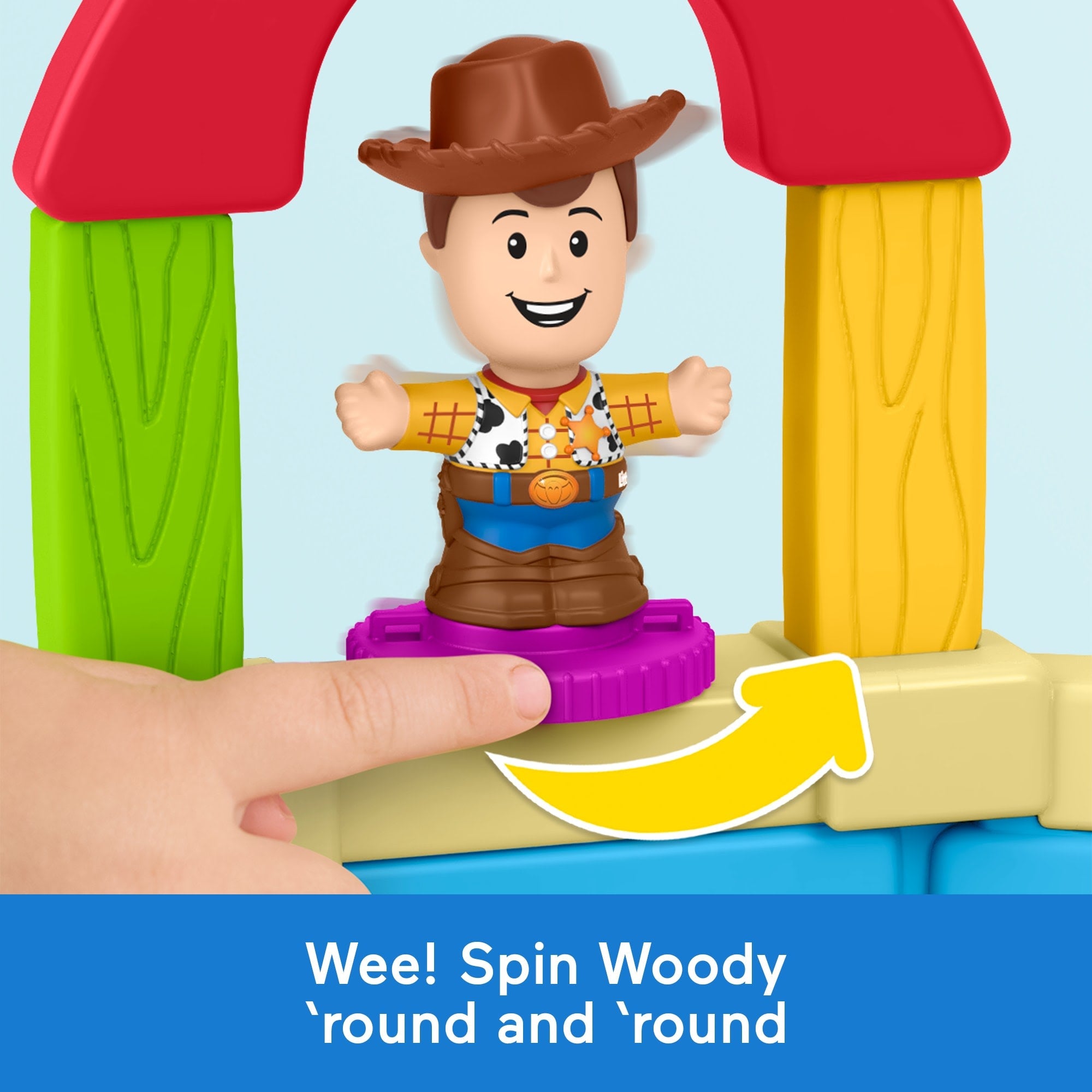 Fisher-Price Little People Disney & Pixar Toy Story Andy's Room Toddler Playset, Woody & RC Vehicle