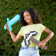 Minecraft Iron Pickaxe Battle Toy, Kid-Sized For Role-Play & Costumes, Inspired By The Video Game