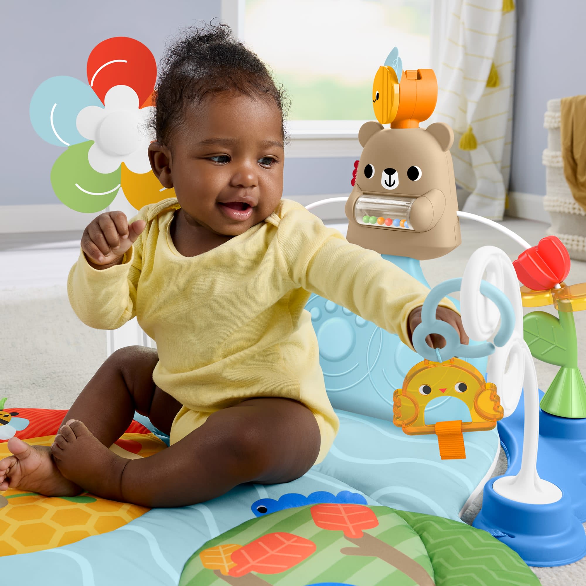 Fisher-Price Baby Gimnasio para Bebés Gimnasio Pataditas y Balanceo