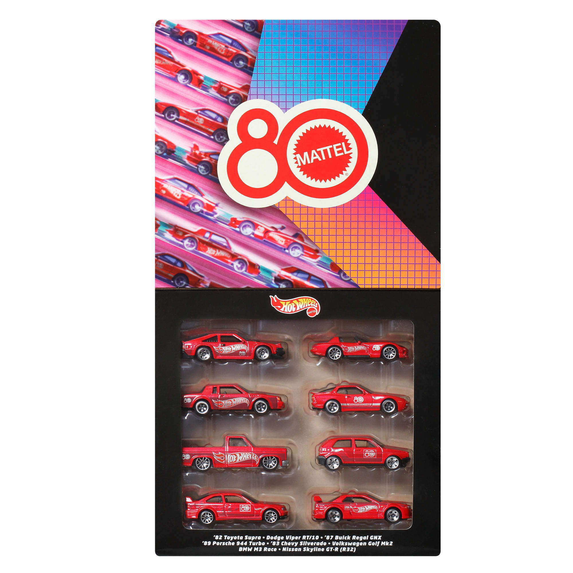 Hot Wheels Collector Vehículo de Colección Mattel 80 Aniversario Paquete de 8 Autos