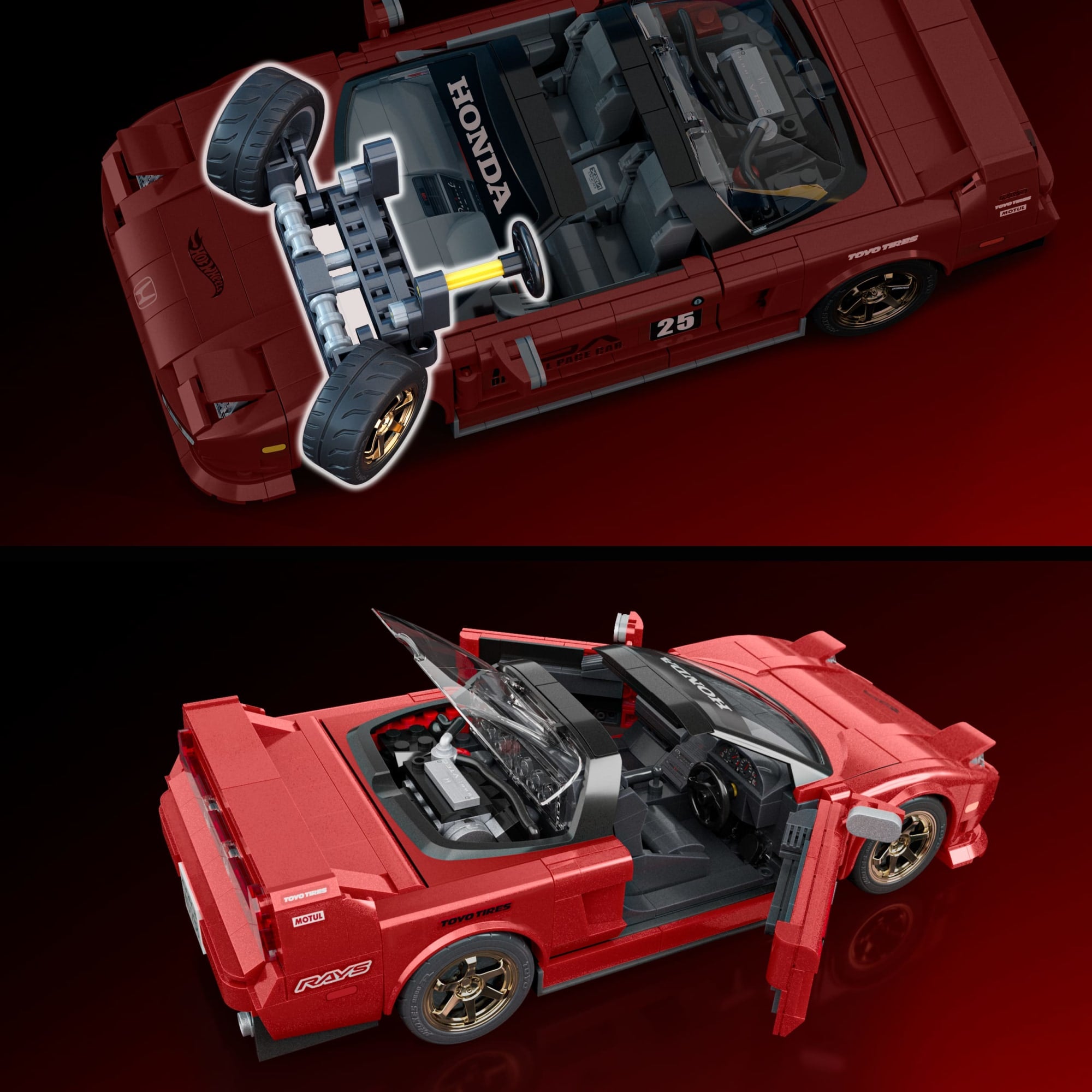 Mattel Brick Shop Hot Wheels Jogo de Construção Elite '90 Acura NSX