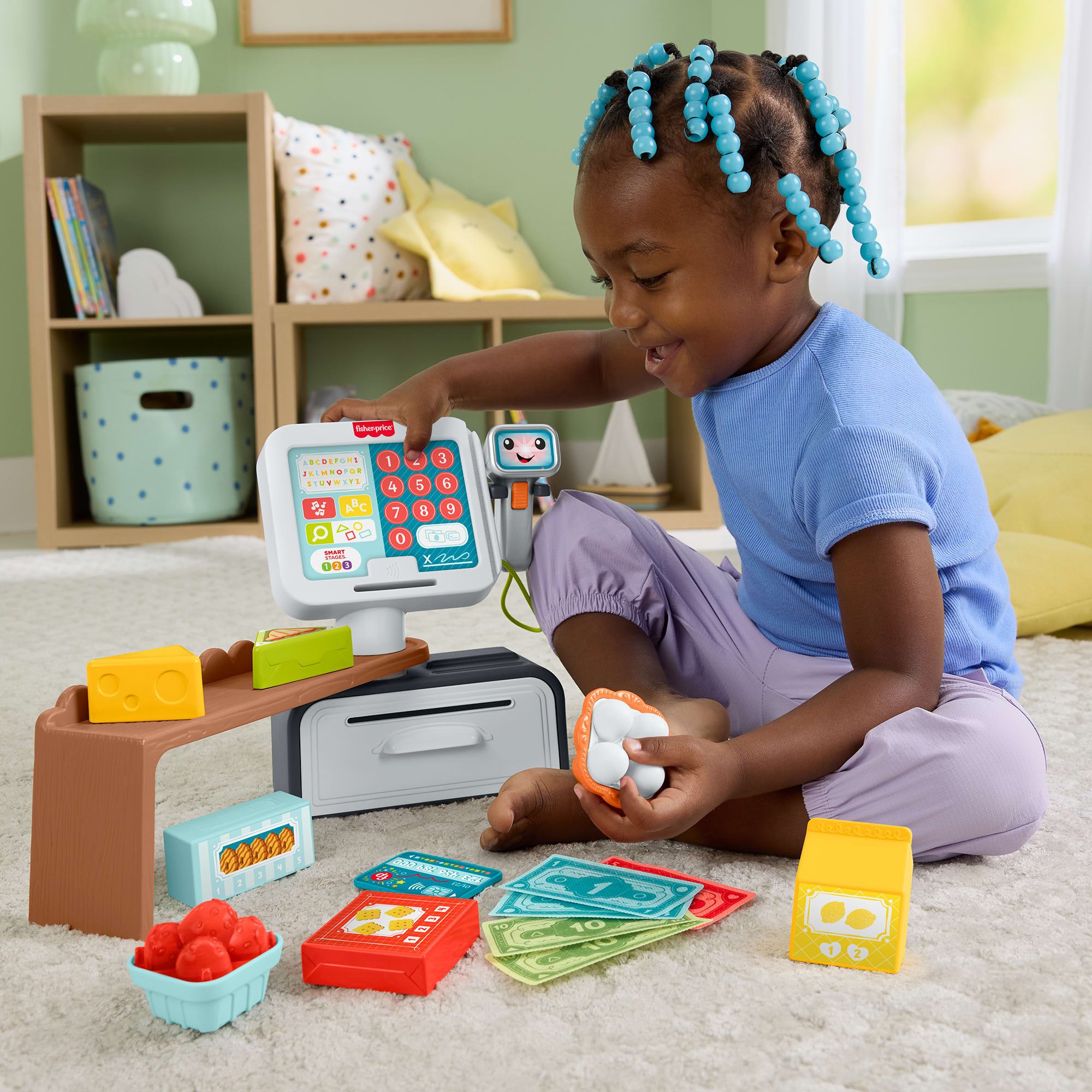 Fisher-Price Ríe y Aprende Juguete para Bebés Caja Registradora Escanea y Aprende