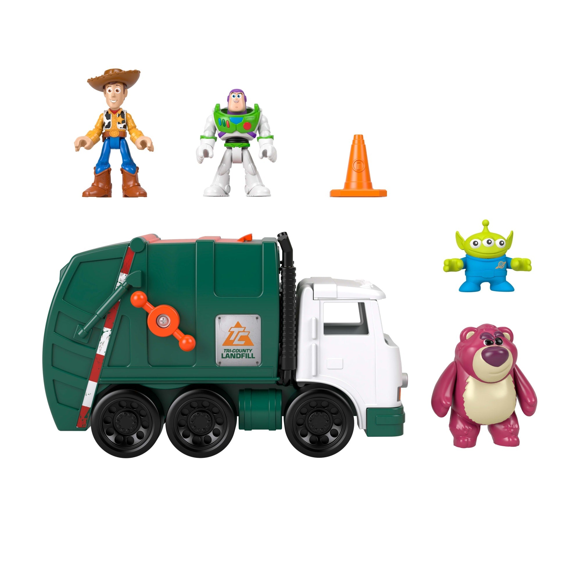 Fisher Price-Disney Pixar   Toy Story Camion-Poubelle Avec 4 Figurines