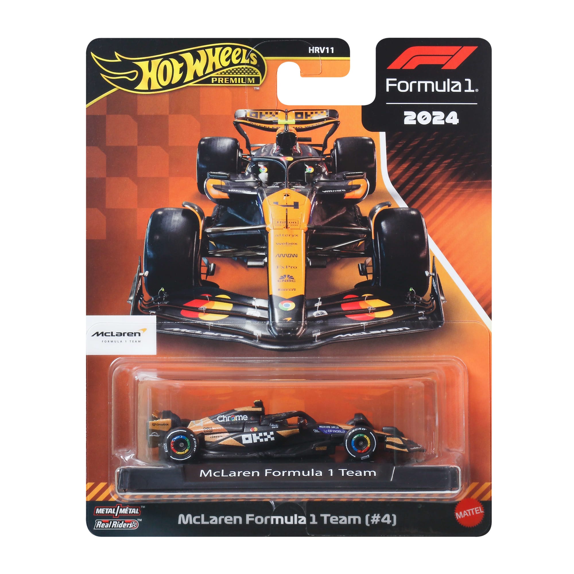 Hot Wheels Collector Vehículo de Juguete Hot Wheels Premium F1 McLaren #4 1:64 Coleccionistas