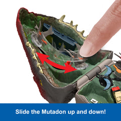 Jurassic World Rebirth Micro Adventure Mutadon Head, Playset Interactive Features & Small Figures