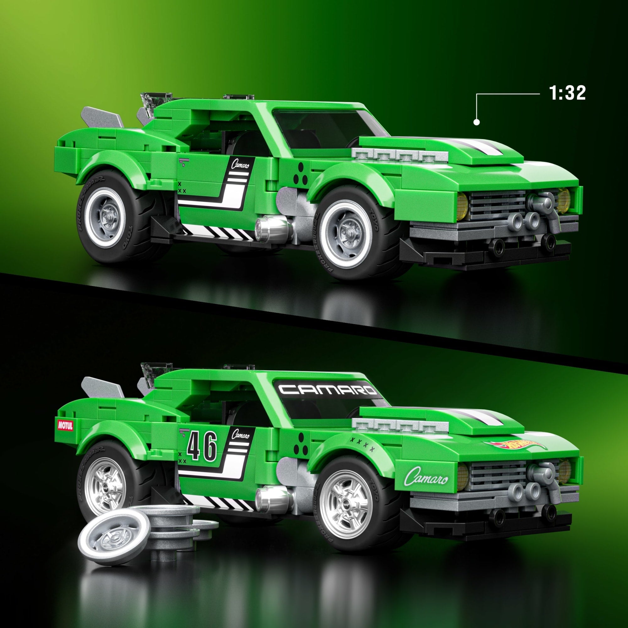 Mattel Brick Shop Hot Wheels Juguete de Construcción Speed Custom 68 Camaro