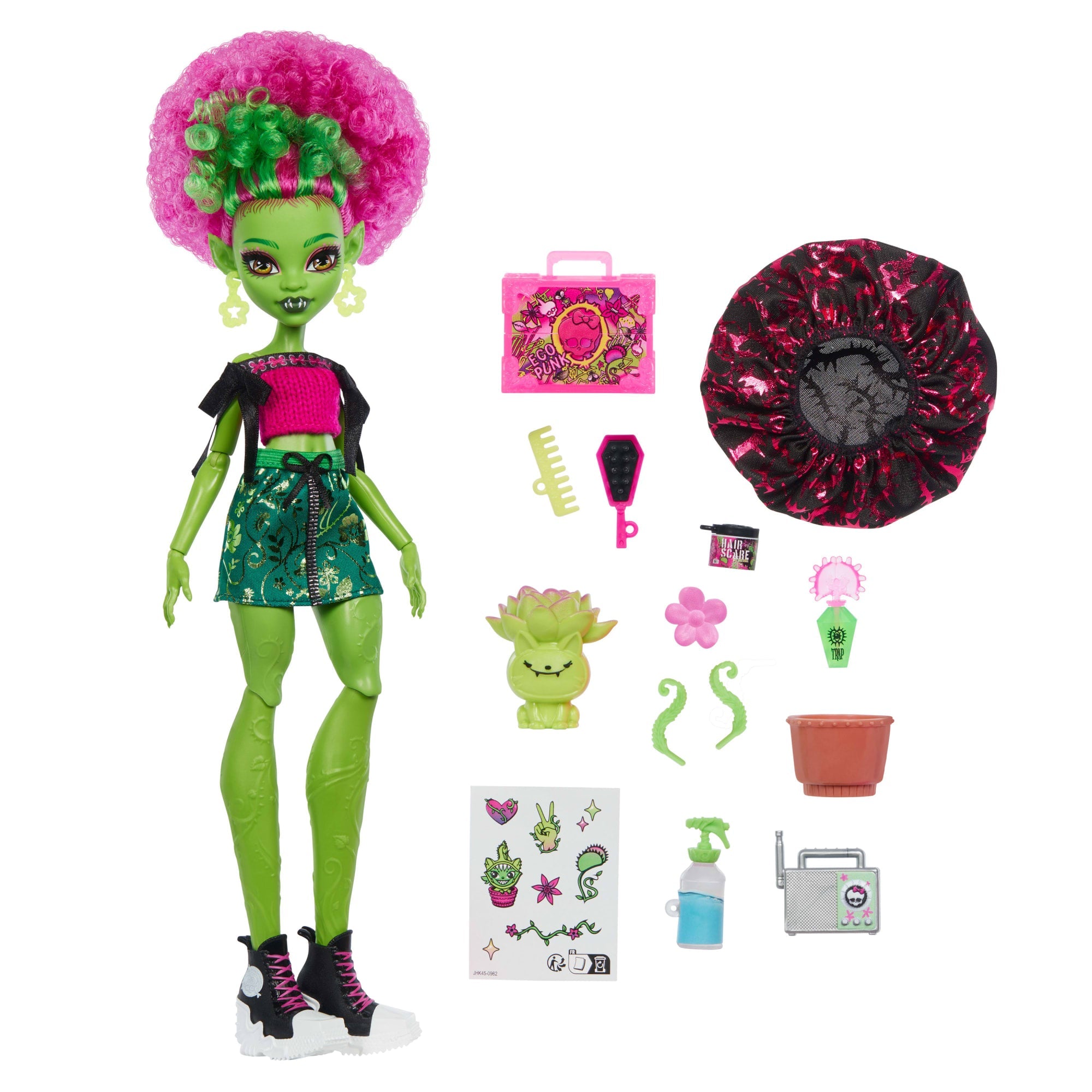 Monster High Self-Scare Secrets Venus Mcflytrap Fashion Doll With 13 Realistic Accessories