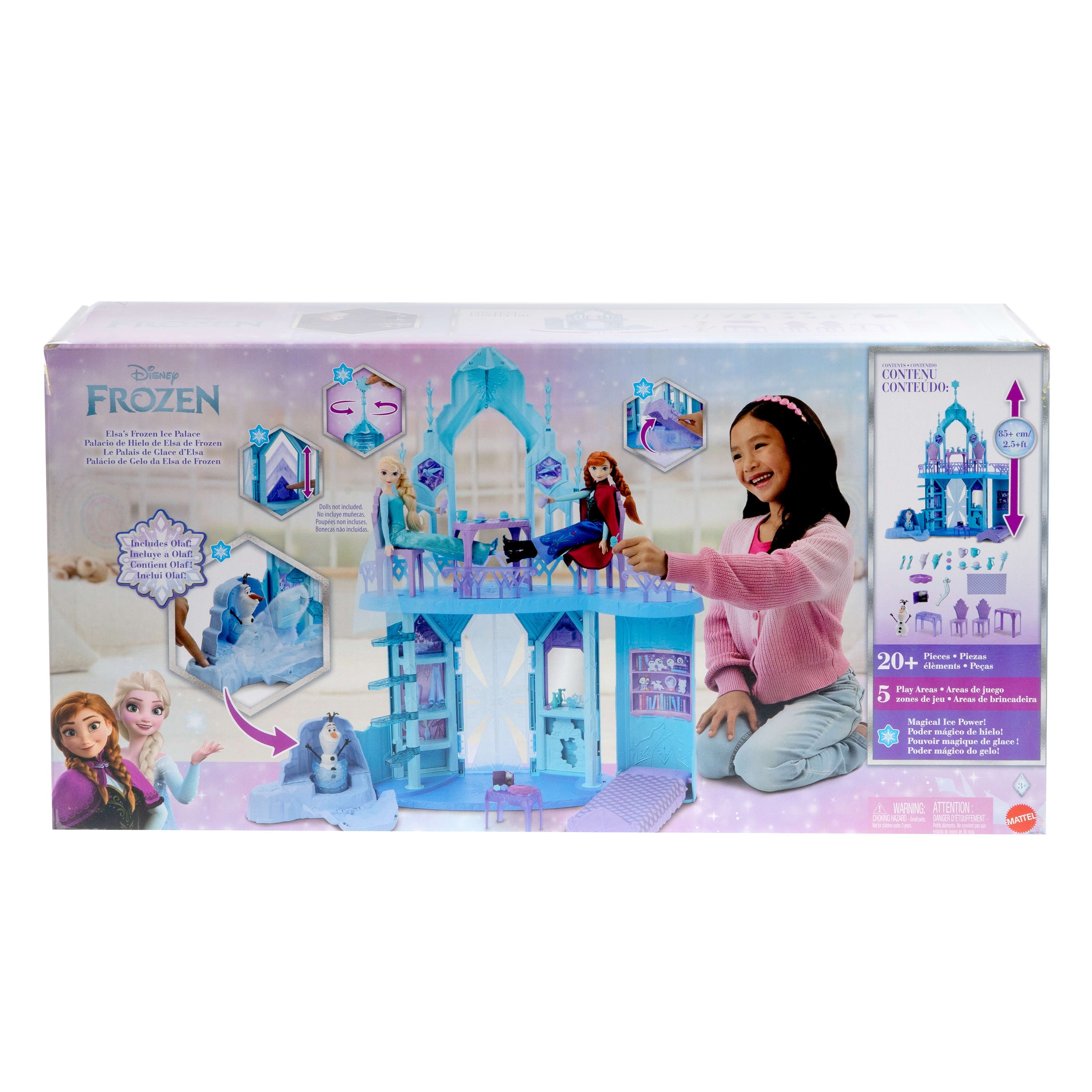 Disney Frozen Elsa's Frozen Ice Palace Castle Playset With Olaf, 5 Play Areas & 21 Accessories