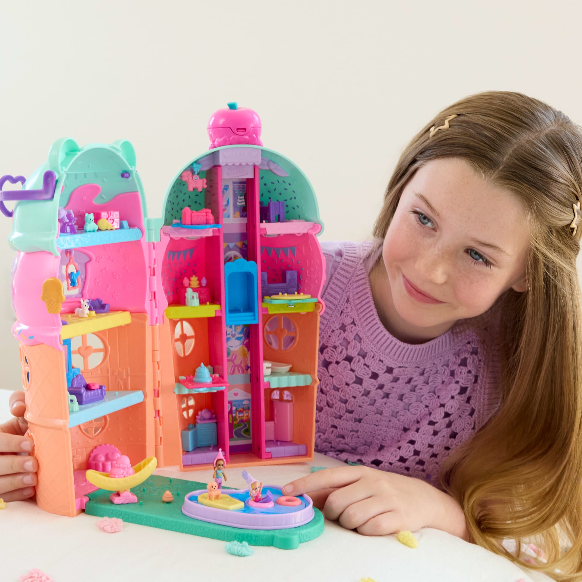 Polly Pocket Coffret Maison Cornet de Glace-Avec Figurines