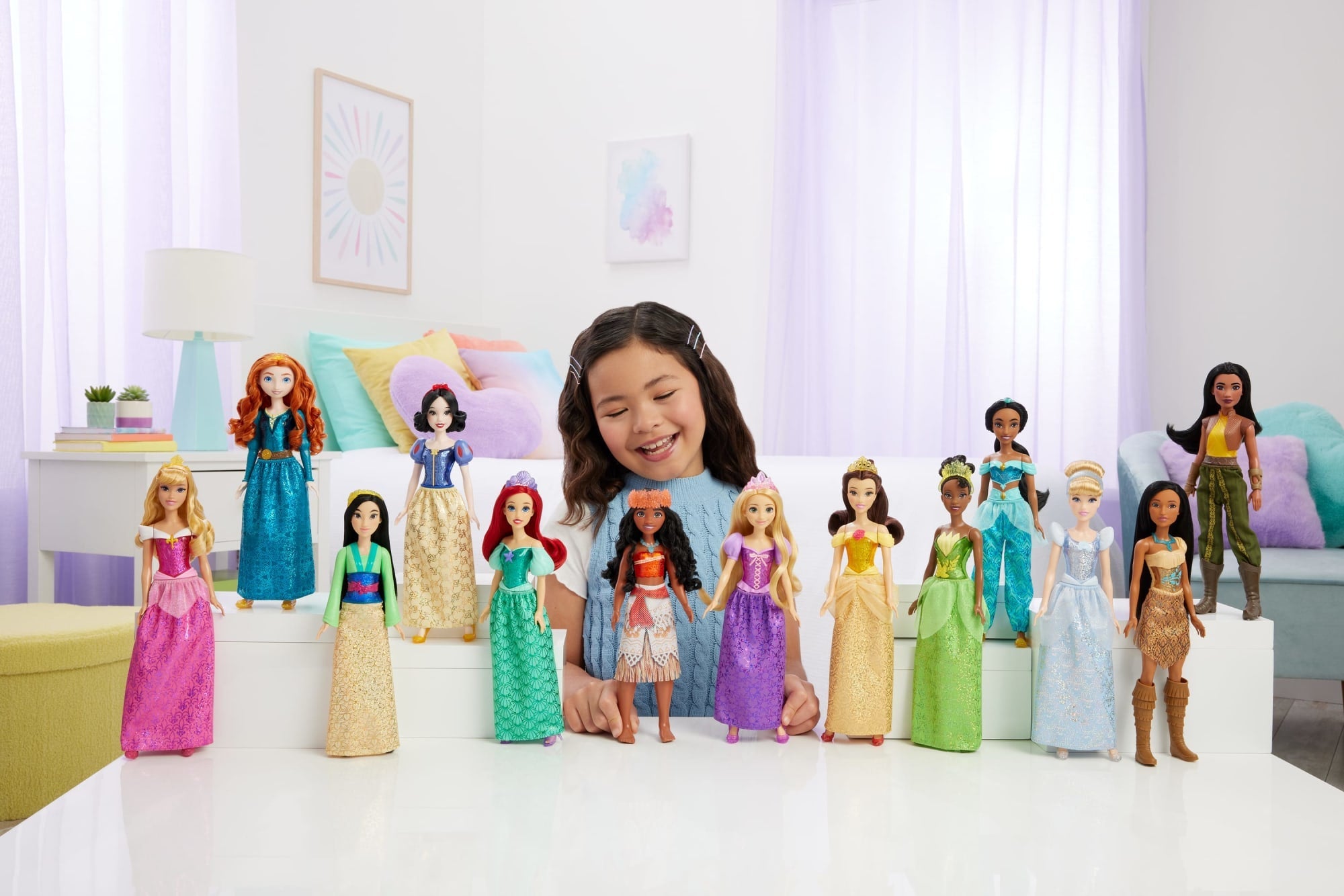 Disney Princess Ultimate Princess Collection With 13 Fashion Dolls in Sparkling Outfits & Accessories